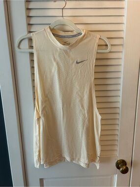 Nike Cream Sleeveless Dri-FIT Training Tank